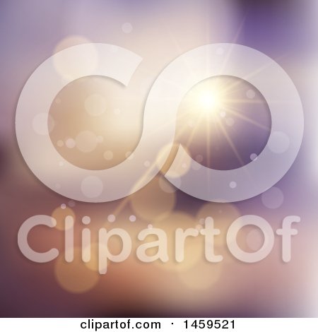 Clipart of a Background of Lights and Flares - Royalty Free Vector Illustration by KJ Pargeter
