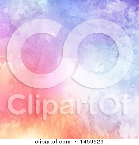 Clipart of a Colorful Watercolor Paint Background - Royalty Free Vector Illustration by KJ Pargeter
