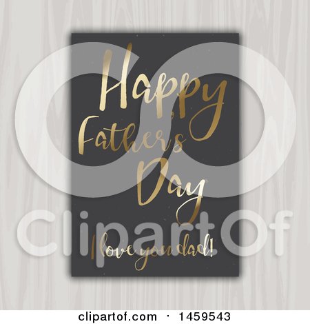 Clipart of a Happy Fathers Day Love Your Dad Design - Royalty Free Vector Illustration by KJ Pargeter