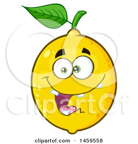Clipart of a Goofy Lemon Mascot Character - Royalty Free Vector Illustration by Hit Toon