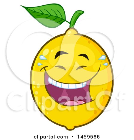 Clipart of a Laughing Lemon Mascot Character - Royalty Free Vector Illustration by Hit Toon