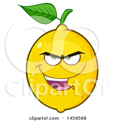 Clipart of a Bully Lemon Mascot Character - Royalty Free Vector Illustration by Hit Toon