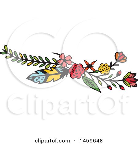 Clipart of a Spring or Summer Flower Design Element - Royalty Free Vector Illustration by Cherie Reve