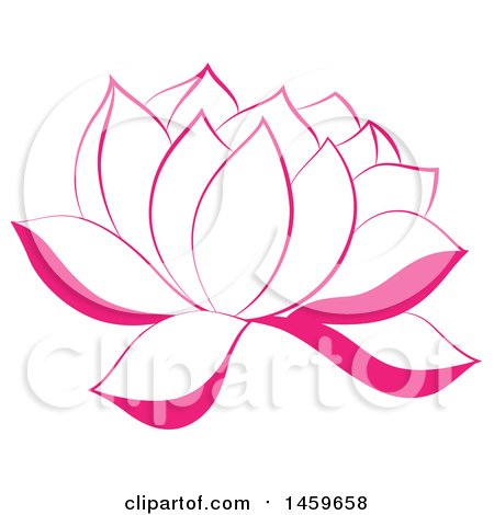 Clipart of a Pink Blooming Wildflower - Royalty Free Vector Illustration by Cherie Reve
