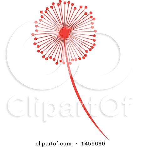 Clipart of a Red Wild Flower Design - Royalty Free Vector Illustration by Cherie Reve