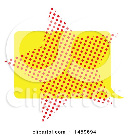 Clipart of a Comic Pop Art Styled Speech Balloon and Halftone Star - Royalty Free Vector Illustration by Cherie Reve