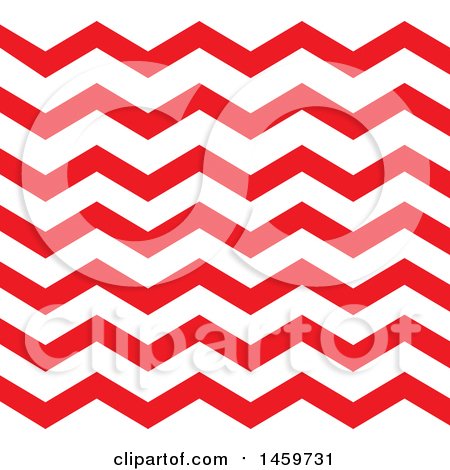 Clipart of a Red Chevron Wave Pattern Background - Royalty Free Vector Illustration by Cherie Reve