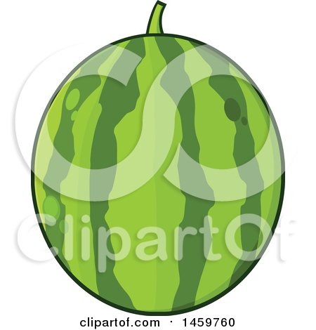Clipart of a Watermelon - Royalty Free Vector Illustration by Hit Toon