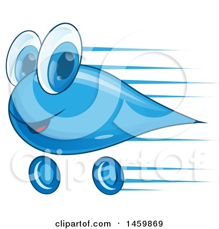 Clipart of a Car Wash Water Drop Mascot - Royalty Free Vector Illustration by Domenico Condello