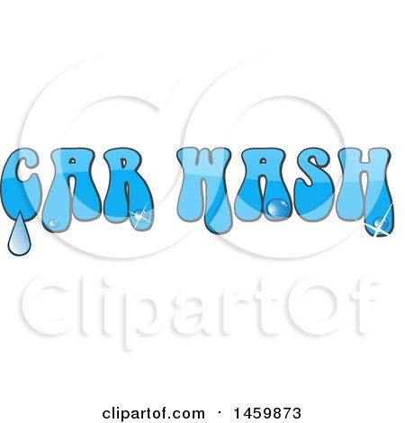 Clipart of a Car Wash Text Design - Royalty Free Vector Illustration by Domenico Condello
