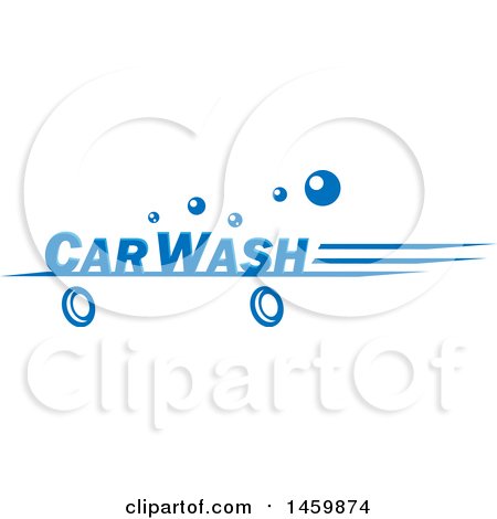 Clipart of a Car Wash Text Design - Royalty Free Vector Illustration by Domenico Condello