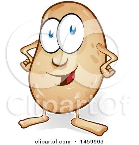 Clipart of a Cartoon Potato Character - Royalty Free Vector Illustration by Domenico Condello