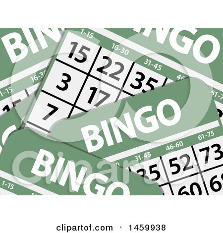 Clipart of a Background of Bingo Cards - Royalty Free Vector Illustration by elaineitalia