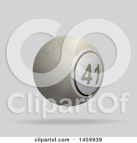 Clipart of a 3d Floating Ivry Bingo Ball - Royalty Free Vector Illustration by elaineitalia
