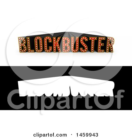 Clipart of a 3d Blockbuster Movie Typography with Alpha Map - Royalty Free Vector Illustration by stockillustrations