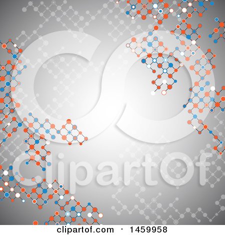 Clipart of a Technology Connections Lattice Background - Royalty Free Vector Illustration by KJ Pargeter