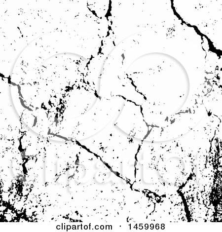 Clipart of a Black and White Cracked Texture Background - Royalty Free Vector Illustration by KJ Pargeter
