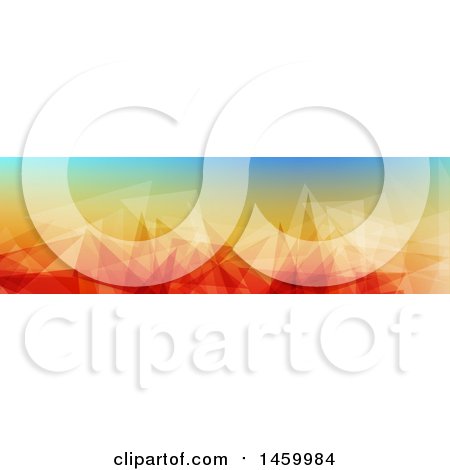 Clipart of a Geometric Website Banner Cover Design - Royalty Free Vector Illustration by KJ Pargeter