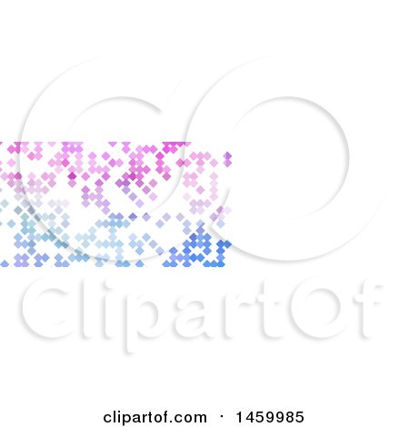 Clipart of a Pixel Website Banner Cover Design - Royalty Free Vector Illustration by KJ Pargeter