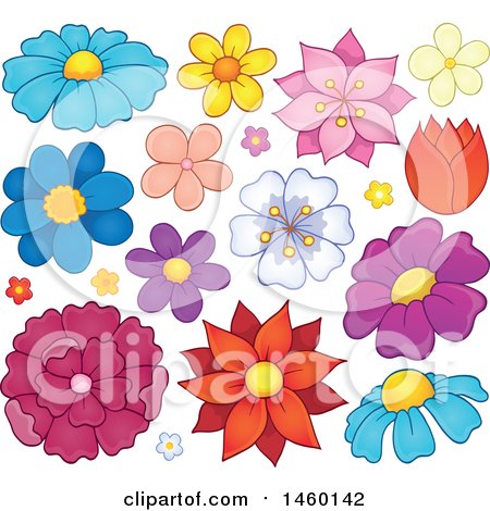 Clipart of Flowers - Royalty Free Vector Illustration by visekart