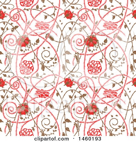 Clipart of a Background of Medieval Flowers - Royalty Free Vector Illustration by Frisko