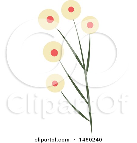 Clipart of a Plant with Yellow Berries - Royalty Free Vector Illustration by Cherie Reve