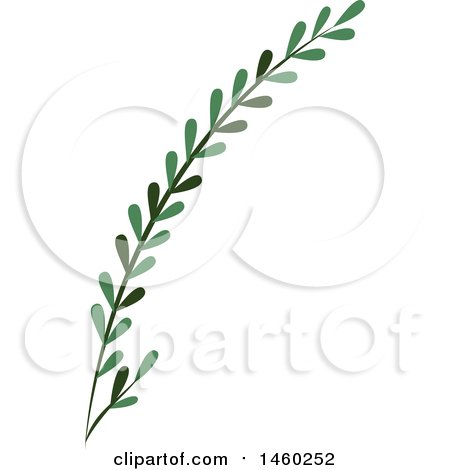 Clipart of a Branch with Leaves - Royalty Free Vector Illustration by Cherie Reve
