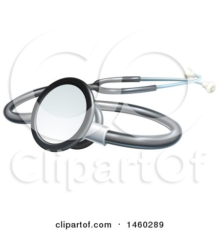 Clipart of a 3d Medical Stethoscope - Royalty Free Vector Illustration by AtStockIllustration