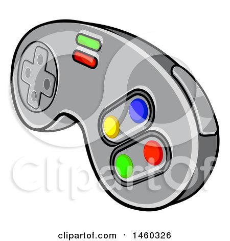 Clipart of a Video Game Controller - Royalty Free Vector Illustration by AtStockIllustration