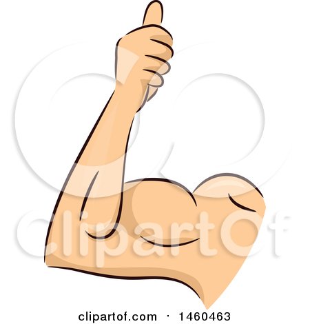 Clipart of a Strong Mans Arm with a Thumb up - Royalty Free Vector Illustration by BNP Design Studio