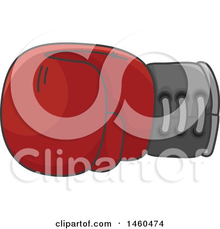 Clipart of a Red Boxing Glove - Royalty Free Vector Illustration by BNP Design Studio