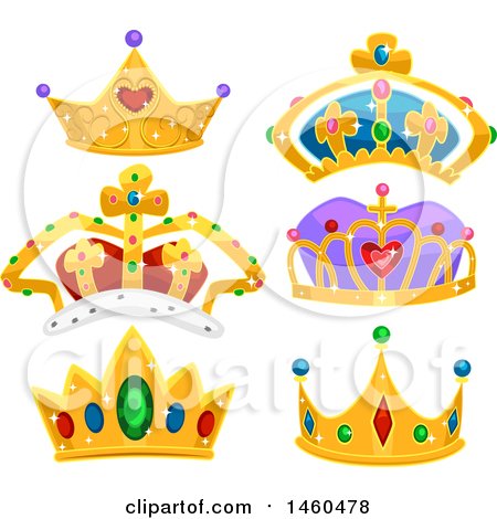 Clipart of Royal Crowns - Royalty Free Vector Illustration by BNP Design Studio