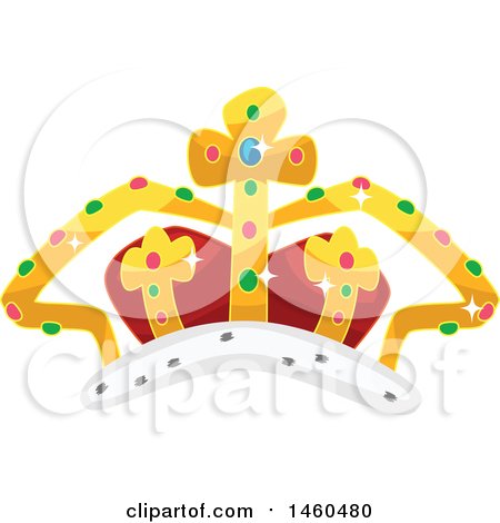 Clipart of a Royal Crown with Gems - Royalty Free Vector Illustration by BNP Design Studio