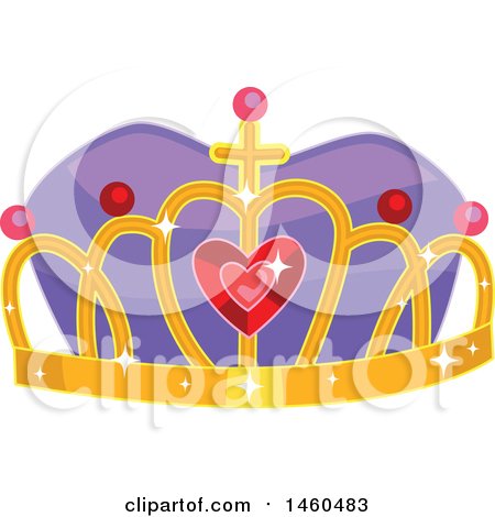 Clipart of a Royal Crown with Gems - Royalty Free Vector Illustration by BNP Design Studio