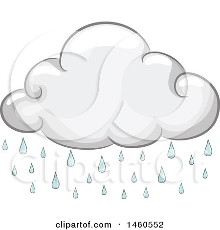 Clipart of a Rain Cloud - Royalty Free Vector Illustration by BNP Design Studio