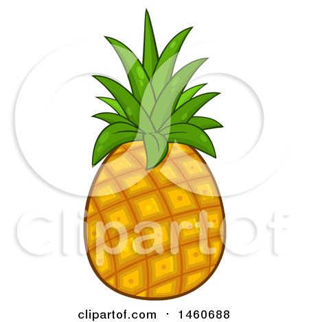 Clipart of a Pineapple - Royalty Free Vector Illustration by Hit Toon
