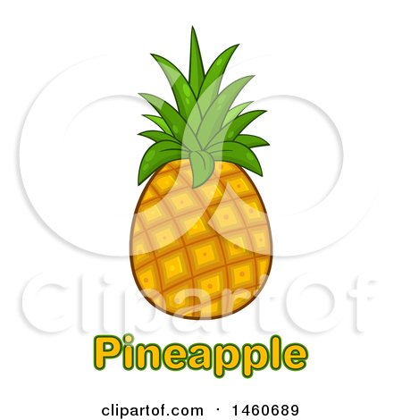 Clipart of a Pineapple over Text - Royalty Free Vector Illustration by Hit Toon