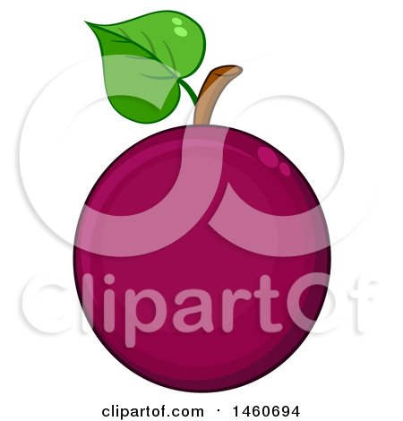 Clipart of a Passion Fruit - Royalty Free Vector Illustration by Hit Toon