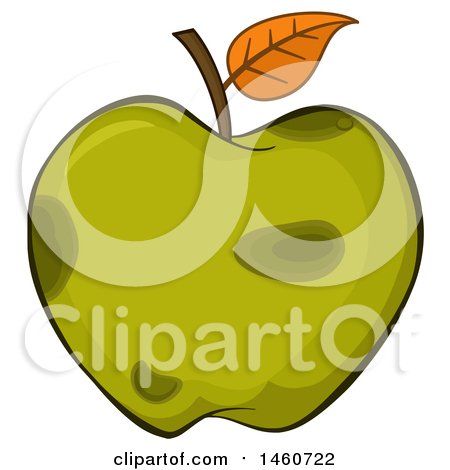 Clipart of a Green Apple - Royalty Free Vector Illustration by Hit Toon