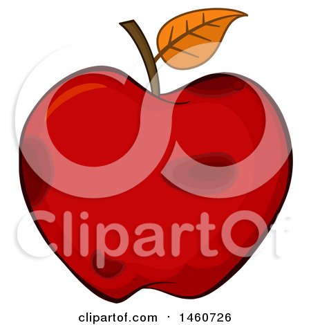 Clipart of a Red Apple - Royalty Free Vector Illustration by Hit Toon