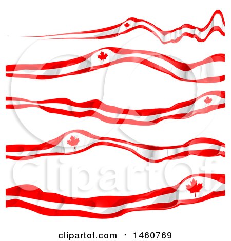 Clipart of Canadian Flag Banners - Royalty Free Vector Illustration by Domenico Condello