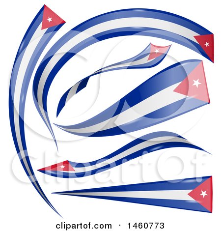 Clipart of Cuban Flag Design Elements - Royalty Free Vector Illustration by Domenico Condello