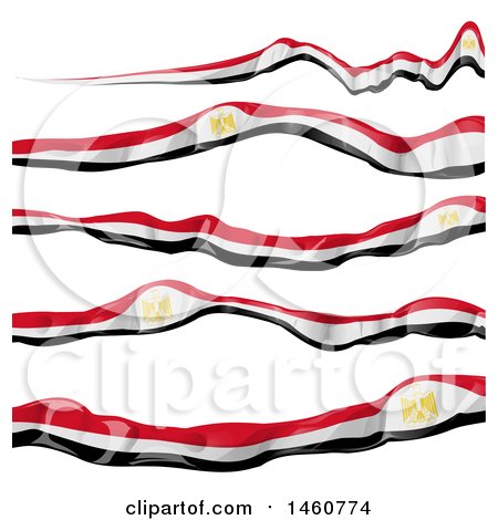 Clipart of Egyptian Flag Banners - Royalty Free Vector Illustration by Domenico Condello