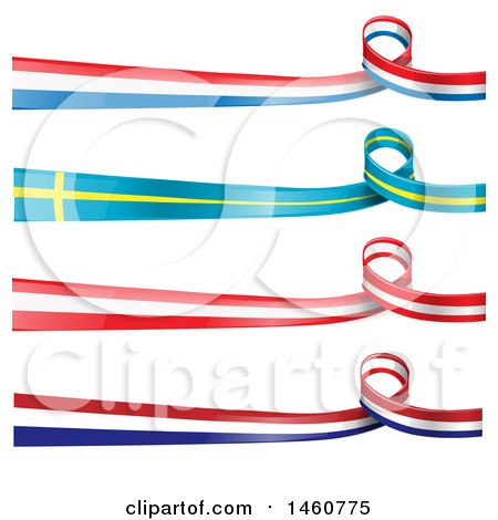 Clipart of European Flag Banners - Royalty Free Vector Illustration by Domenico Condello