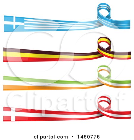 Clipart of Flag Banners - Royalty Free Vector Illustration by Domenico Condello