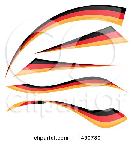 Clipart of German Flag Design Elements - Royalty Free Vector Illustration by Domenico Condello