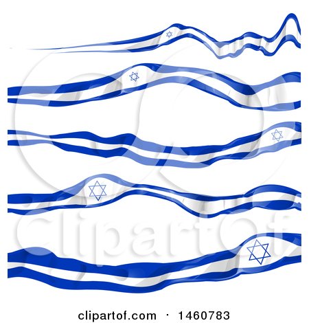Clipart of Israel Flag Banners - Royalty Free Vector Illustration by Domenico Condello
