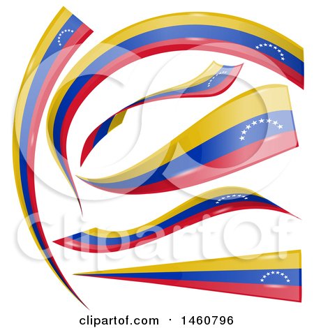 Clipart of Venezuela Flag Banners - Royalty Free Vector Illustration by Domenico Condello