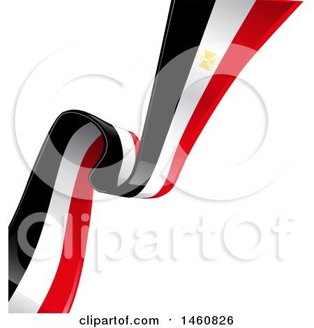 Clipart of a Diagonal Egyptian Flag Background - Royalty Free Vector Illustration by Domenico Condello