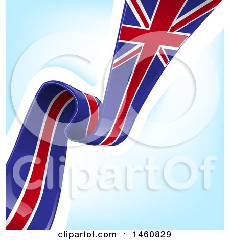 Clipart of an English Flag Background - Royalty Free Vector Illustration by Domenico Condello